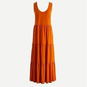 J.CREW / TIERED MAXI DRESS / BRONZED SPICE / XS